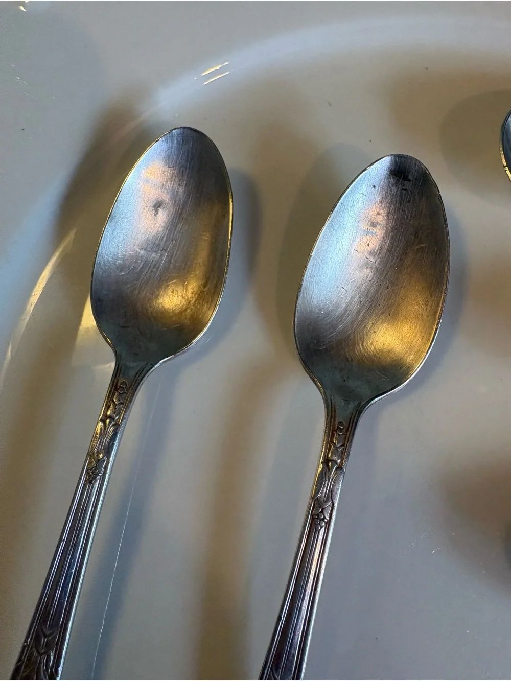 Silverplate teaspoons and sugar spoon - ‘Masterpiece